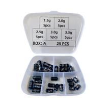 Conjunto De Pesos De Chumbo Para Pesca De Alta Resistência 1.5g-5.0g Substituição Rápida 25-130pcs
