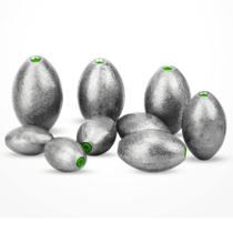 Conjunto de pesos de pesca AMYSPORTS Egg Lead 3/8 onças 20 unidades de água salgada Conjunto de pesos de pesca AMYSPORTS Egg Lead 3/8 onças 20 unidades de água salgada
