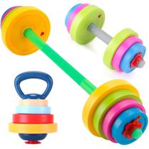 Conjunto de pesos para exercícios Liberty Imports Kids 3 em 1 ajustável Conjunto de pesos para exercícios Liberty Imports Kids 3 em 1 ajustável
