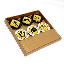 Conjunto De Pesos Para Papel - 6 Pcs - Placa De Trânsito Imã