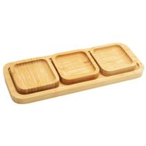Conjunto de Petisqueira em Bambu c/ 4 Peças N248862-2 Quanhe Conjunto de Petisqueira em Bambu c/ 4 Peças N248862-2 Quanhe