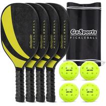 Conjunto de pickleball GoSports com 4 pás, 4 bolas de pickleball e estojo