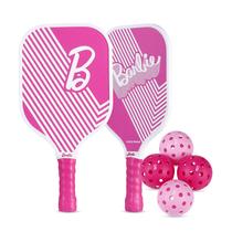 Conjunto de Pickleball Voyager Barbie com 2 Raquetes de Madeira Conjunto de Pickleball Voyager Barbie com 2 Raquetes de Madeira