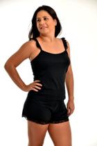 Conjunto de Pijama Curto Feminino Renda Preto Conjunto de Pijama Curto Feminino Renda Preto
