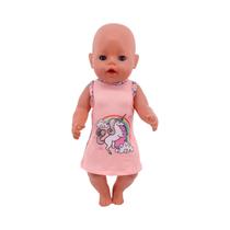 Conjunto De Pijama De Boneca De 18 Polegadas, Roupas Fofas Para Boneca Recém-nascida, 2 Peças,