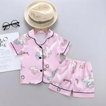 Conjunto de Pijama de Unicórnio para Bebês e Meninas - Verão - Estampa de Desenhos Animados Conjunto de Pijama de Unicórnio para Bebês e Meninas - Verão - Estampa de Desenhos Animados
