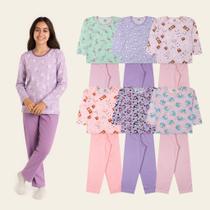 Conjunto de Pijama Estampado Infantil Juvenil Feminino Conjunto de Pijama Estampado Infantil Juvenil Feminino