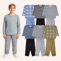 Conjunto de Pijama Estampado Infantil Juvenil Masculino Conjunto de Pijama Estampado Infantil Juvenil Masculino