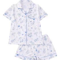 Conjunto de pijama feminino FUVYKOL de 2 peças com estampa oceânica tamanho M Conjunto de pijama feminino FUVYKOL de 2 peças com estampa oceânica tamanho M