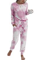 Conjunto de Pijama Feminino PRETTYGARDEN Tie Dye Rosa M Conjunto de Pijama Feminino PRETTYGARDEN Tie Dye Rosa M