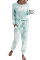 Conjunto de Pijama Feminino PRETTYGARDEN Tie Dye Verde XL Conjunto de Pijama Feminino PRETTYGARDEN Tie Dye Verde XL