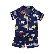 Conjunto de Pijama Infantil com Estampa de Dinossauro - Manga Curta - Verão