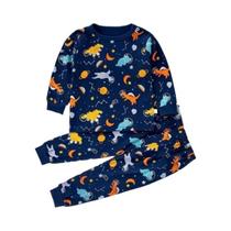 Conjunto De Pijama Infantil De Algodão, Calças Longas, Tamanhos Médio E Grande, Roupa De Inverno De