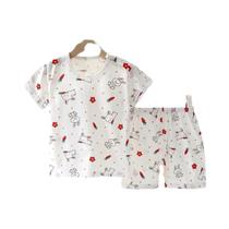 Conjunto de Pijama Infantil de Algodão - Macio e Confortável com Estampa de Desenho Animado Conjunto de Pijama Infantil de Algodão - Macio e Confortável com Estampa de Desenho Animado