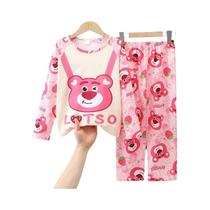 Conjunto De Pijama Infantil De Manga Comprida Mickey Minnie Winnie the Pooh Menino Menina Pijama De
