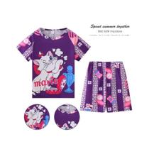 Conjunto De Pijama Infantil De Verão Winnie Bear Stitch Cartoon Manga Curta Roupa De Dormir Para