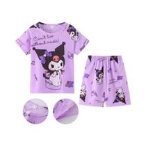 Conjunto de Pijama Infantil de Verão - Winnie, Stitch e Desenhos Animados - Manga Curta