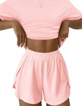 Conjunto de pijama Kistore Summer, short de duas peças para mulheres Conjunto de pijama Kistore Summer, short de duas peças para mulheres