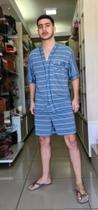 Conjunto de pijama masculino azul Conjunto de pijama masculino azul