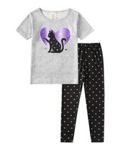 Conjunto de pijama MyFav Halloween Girl, manga curta, calça comprida, 10Y Conjunto de pijama MyFav Halloween Girl, manga curta, calça comprida, 10Y