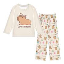 Conjunto de pijama senya Happy Birthday Cute Capybara 3-11 Years