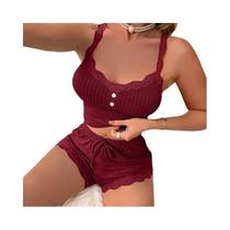 Conjunto De Pijama Sexy Feminino Para O Verão, Roupas De Dormir, Calças De Lazer, Lingerie, Calças