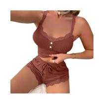 Conjunto De Pijama Sexy Feminino Para O Verão, Roupas De Dormir, Calças De Loungewear, Pijama, Conjunto De Pijama Sexy Feminino Para O Verão, Roupas De Dormir, Calças De Loungewear, Pijama,