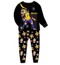 Conjunto de pijama Thombase, camiseta e calça de futebol para meninos e futebol