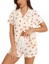 Conjunto de pijamas Anjue Nursing Pijama Pijama de algodão para mulheres