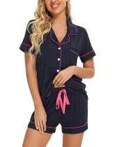 Conjunto de pijamas Anjue Preppy, pijamas femininos Classy Plus Size