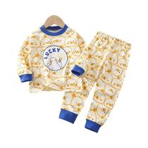 Conjunto De Pijamas Cartoon Unissex Para Bebês E Crianças Com Camisas De Manga Longa E Calças Para