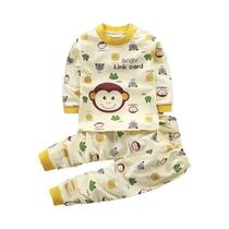 Conjunto De Pijamas De Algodão Para Crianças Com Estampa De Desenho Animado Primavera Outono Roupas