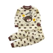 Conjunto De Pijamas De Algodão Para Crianças Com Estampa De Desenhos Animados Primavera Outono