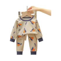 Conjunto De Pijamas De Algodão Para Crianças, Roupas De Dormir Para Primavera E Outono, Pijamas Para