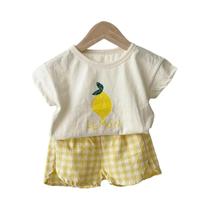Conjunto de Pijamas de Bebê em Algodão - Manga Curta, Verão, Desenho Animado