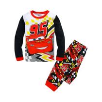 Conjunto De Pijamas De Carros McQueen Para Meninos, Primavera E Outono, Roupas De Dormir De Algodão