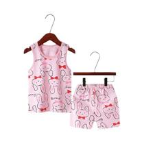 Conjunto de Pijamas de Dinossauro para Meninos e Meninas - Colete de Verão