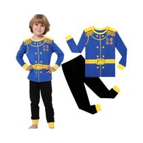 Conjunto De Pijamas De Fantasia Príncipe Azul Para Meninos, Roupas De Dormir De Manga Longa Para Conjunto De Pijamas De Fantasia Príncipe Azul Para Meninos, Roupas De Dormir De Manga Longa Para