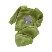 Conjunto De Pijamas De Flanela De Inverno Para Meninas, Veludo Coral, Bear Leader, Roupa De Casa Em Conjunto De Pijamas De Flanela De Inverno Para Meninas, Veludo Coral, Bear Leader, Roupa De Casa Em