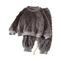 Conjunto De Pijamas De Flanela Para Meninas, Estilo Coreano, Pelúcia Espessa, Roupa Térmica De