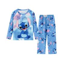 Conjunto De Pijamas De Manga Longa Para Crianças 2 Peças Para Meninos E Meninas Roupas Casuais Para