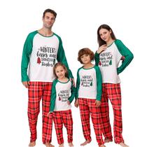 Conjunto de pijamas de Natal ANGELGGH para família, mulheres e homens, vermelho L Conjunto de pijamas de Natal ANGELGGH para família, mulheres e homens, vermelho L