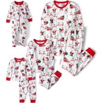 Conjunto de pijamas de Natal de algodão para bebês The Children's Place Conjunto de pijamas de Natal de algodão para bebês The Children's Place