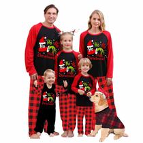 Conjunto de pijamas de Natal, pijamas para homens de família, 3G