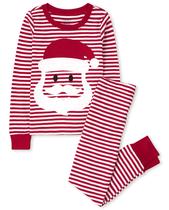 Conjunto de pijamas de Natal The Children's Place 100% algodão para Papai Noel Conjunto de pijamas de Natal The Children's Place 100% algodão para Papai Noel