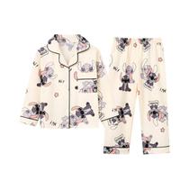 Conjunto De Pijamas De Outono Inverno Para Crianças 2 Peças Camiseta De Manga Longa Com Estampa