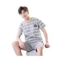 Conjunto De Pijamas De Verão Para Meninos Adolescentes Com Camiseta De Manga Curta E Calças