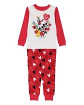 Conjunto de pijamas Disney Boys Mickey Mouse 2T de algodão Snug-Fit