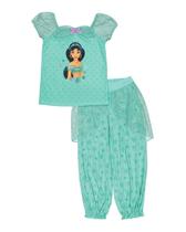 Conjunto de pijamas Disney Girls' Princess LOVE JASMINE 2, 4T, 2 peças