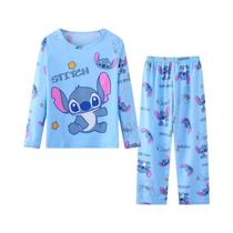 Conjunto de Pijamas Disney Stitch Infantil - Roupa de Dormir Fofa para Meninos e Meninas